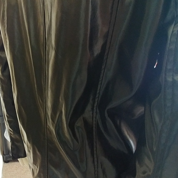 Black Trench Coat Sz M - Picture 6 of 8